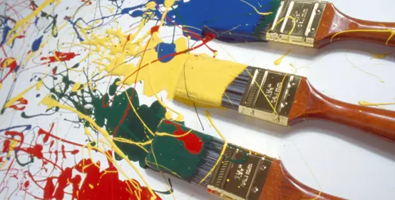 Colorful paint brushes