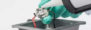 Thermally conductive adhesives application. Parts and processes for lighting.