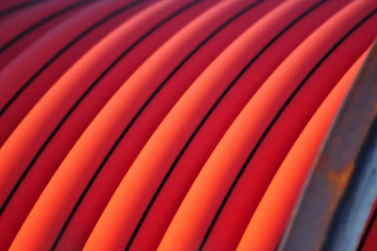 Orange conduit pipe