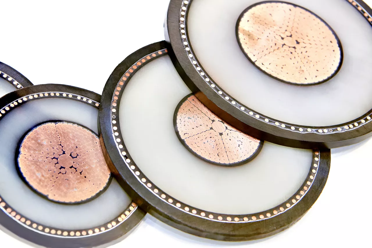 Power copper cables cross section for electrical industry