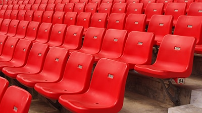 red stadium seats