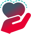 hand heart icon